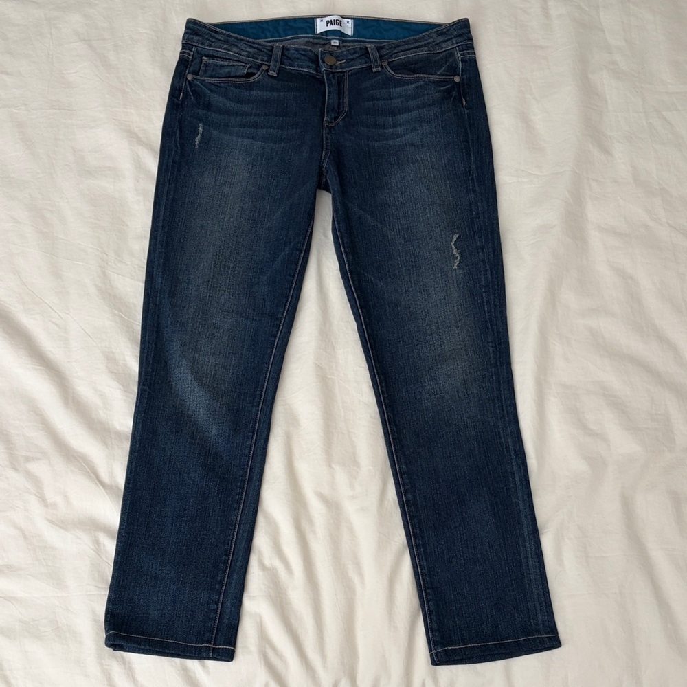 Paige Skyline Ankle Peg skinny jeans cropped blue 29